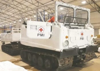 PMI Turunkan Amfibi Hagglunds
