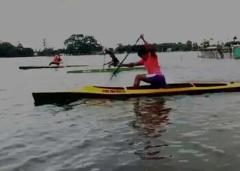 Atlet olahraga dayung berlatih di Kota Tangerang. Dispora akan menyelenggarakan perlombaan dayung untuk memeriahkan Festival Cisadane. (DOK/SATELIT NEWS)
