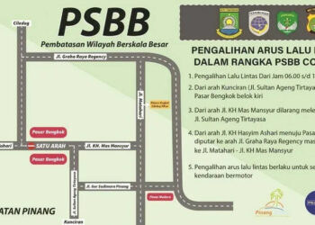 PSBB Mulai Berlaku, Jalan di Pasar Bengkok Dialihkan