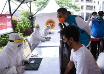 BIN Gelar Rapid Test di Pondok Aren, 16 Orang Positif Covid-19