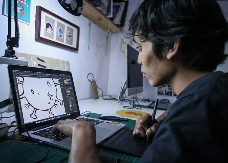 Desain Grafis Kebanjiran Order Bertema Corona