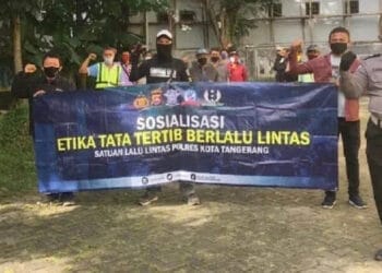 Satlantas Polresta Tangerang Edukasi Pengguna Jalan