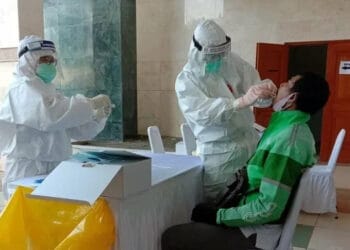 700 Ojol di Kabupaten Tangerang Ikuti Tes Swab