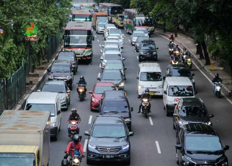 Kemacetan di Jl. MH Thamrin Kota Tangerang