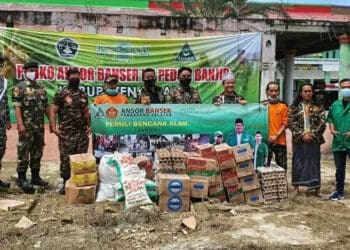Ansor Banser Tangsel Salurkan Bantuan ke Lebak