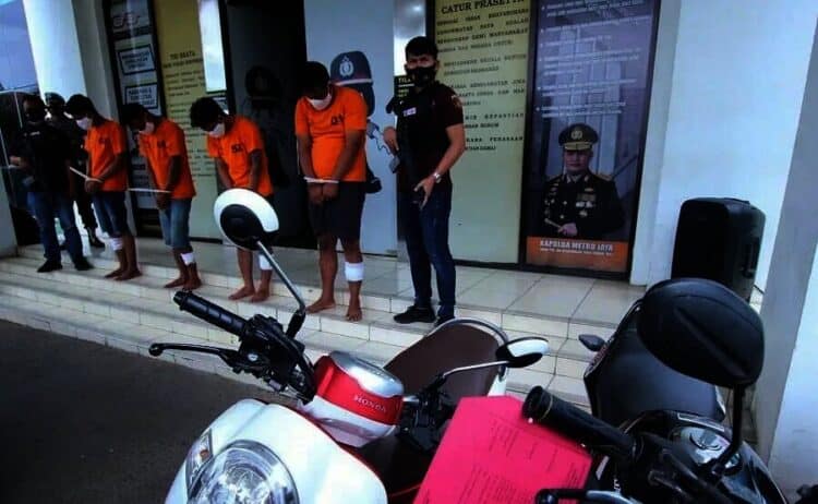 10 Kali Gasak Motor, 4 Pelaku Ditangkap, 2 Orang Diantaranya Residivis
