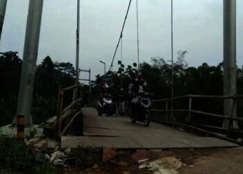 Jembatan Apus di Desa Sukamekarsari yang Rusak Bakal Diperbaiki