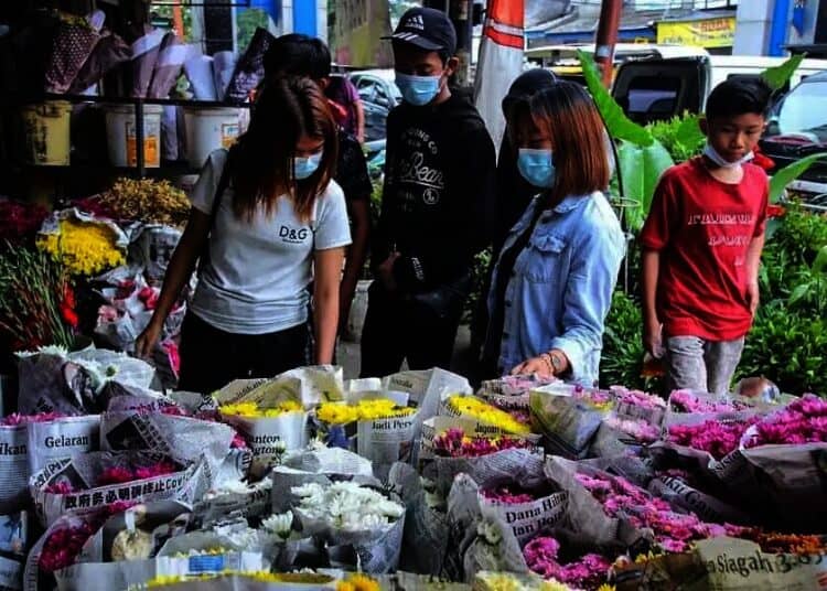 Penjualan Bunga di Hari Kasih Sayang