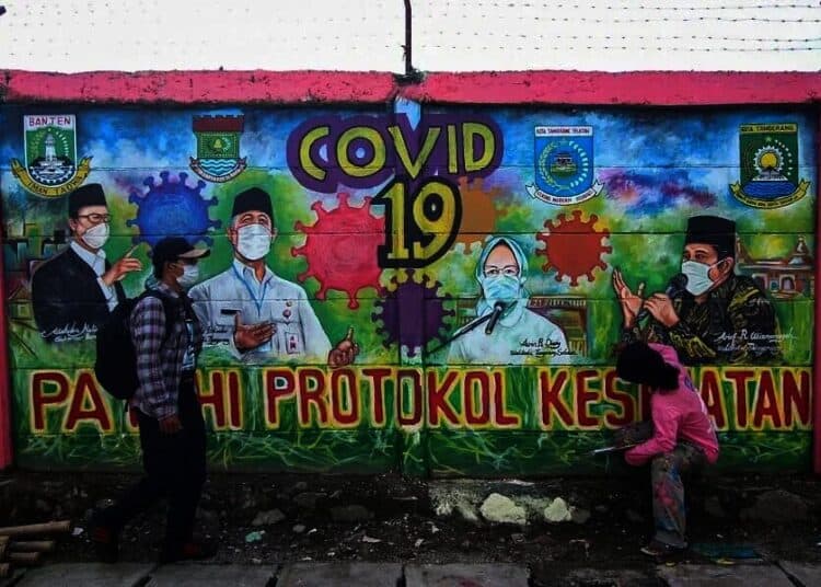 Mural Bertemakan Himbauan Protokol Kesehatan dan Vaksinasi