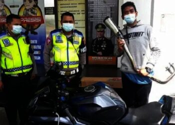 Puluhan Motor Berknalpot Bising di Kawasan BSD Digaruk Polisi