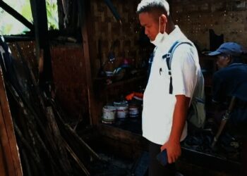 Rumah Nenek Renta di Kabupaten Lebak Hangus Dilalap Api