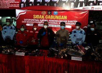 417 Benda Terlarang Ditemukan di Lapas Pemuda Kelas IIA Tangerang