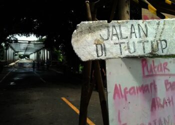 Jembatan Ciujung Bypass Salahaur Lebak Kembali Ditutup