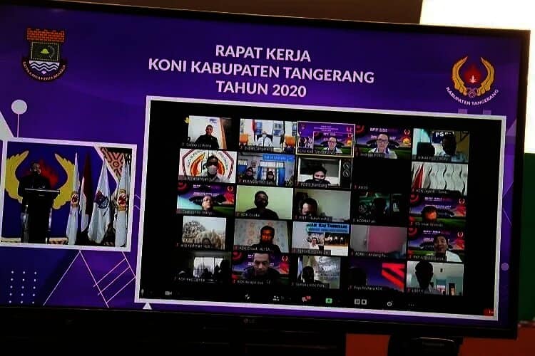 Kegiatan Olahraga Harus Tetap Berjalan, Raker Virtual KONI Kabupaten Tangerang Jadi Percontohan