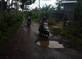 Warga Koroncong Pandeglang Merindukan Jalan Bagus