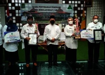 SMPN 1 Kota Tangerang dan SDN Pasar Baru 1 Juara Lomba Sekolah Sehat tingkat Provinsi