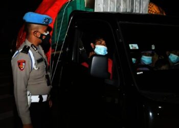 Polisi Lalu Lintas Polresta Tangerang Sekat 6 Lokasi