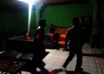 Anggota Polres Serang Razia Tempat Hiburan Malam, Sabtu (31/7/2021). (ISTIMEWA)