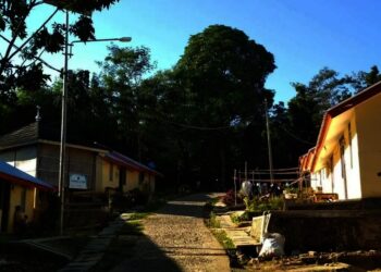 HUNTAP–Kawasan Huntap di Desa Tunggaljaya, Kecamatan Sumur, Kabupaten Pandeglang, akhir pekan lalu. (MARDIANA/SATELITNEWS.ID)