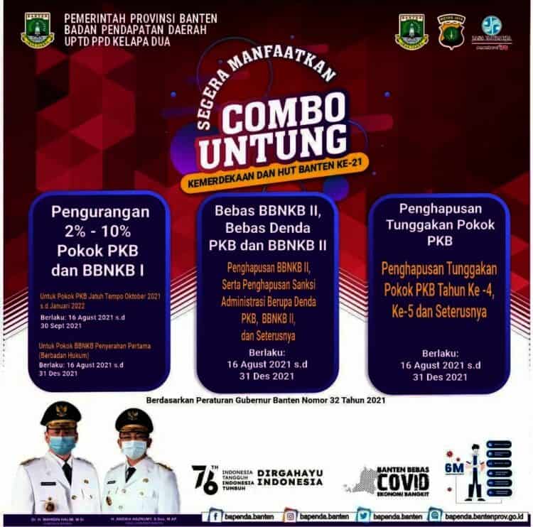 Bebas Denda Pajak Kendaraan Bermotor dan Diskon Pajak Sampai 31 Desember 2021