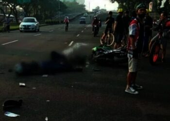Ibu Muda Tewas Tertabrak Motor Gede di Pondok Aren