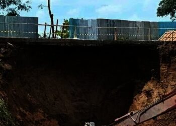 Lokasi pembangunan sodetan Sungai Ciujung, di Desa Puser, Kecamatan Tirtayasa, Kabupaten Serang. (SIDIK/SATELITNEWS.ID)