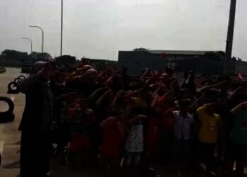 Warga Benda, Kota Tangerang Terdampak JORR II Upacara HUT Kemerdekaan RI di Lahan Jalan Tol