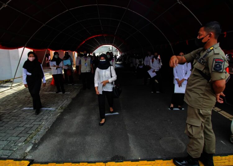 Potret Ketatnya Prokes di Tes SKD CPNS Kota Tangerang