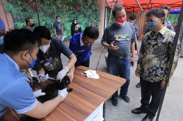 World Rabies Day 2021, Ratusan Ekor “Anabul” Divaksin Secara Massal di Kota Tangerang