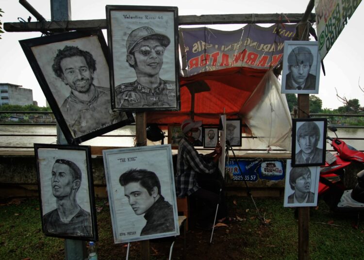 Potret Warung Seni Lukis di Kawasan Kali Cisadane