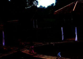 Lokasi wisata Saung Karuhun, di Kampung Samboja, Desa Gunung Sari, Kecamatan Mandalawangi, Kabupaten Pandeglang. (NIPAL SUTIANA/SATELIT NEWS)