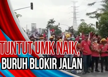 Video Demo Tuntut UMK Naik, Buruh Blokir Jalan