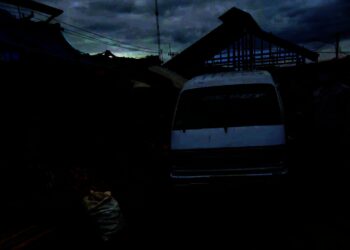 Area Terminal Tipe C yang berlokasi di Pasar Anyer terlihat dipadati oleh pedagang. (ISTIMEWA)