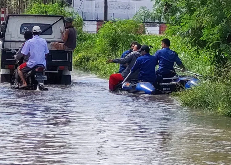 Sungai Turi di Pakuhaji Meluap, 350 Kepala Keluarga Terendam Banjir