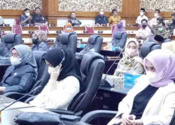 Sejumlah anggota DPRD Kabupaten Serang, mengikuti rapat paripurna penyampaian dua Raperda inisiatif legislatif dan dua Raperda inisiatif eksekutif, Kamis (3/2/2022). (ISTIMEWA)
