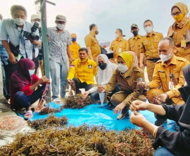 Dirjen Perikanan Tangkap KKP dan Anggota DPR RI, melakukan kunker ke Desa Lontar. Dalam kunjungan tersebut, mereka mencanangkan kampung nelayan. (ISTIMEWA)