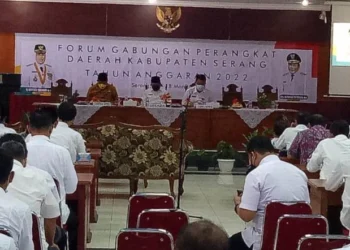 Rapat forum gabungan perangkat daerah, di lingkungan Pemkab Serang, Rabu (16/3/2022). (ISTIMEWA)