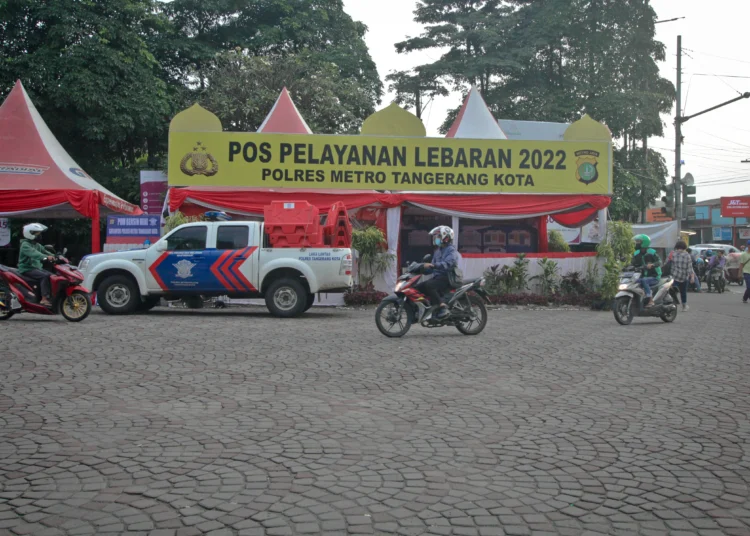 Foto Pos Pengamanan Lebaran 2022 di Jatiuwung Kota Tangerang