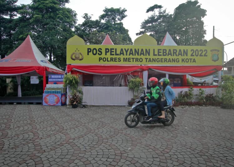 Foto Pos Pengamanan Lebaran 2022 di Jatiuwung Kota Tangerang