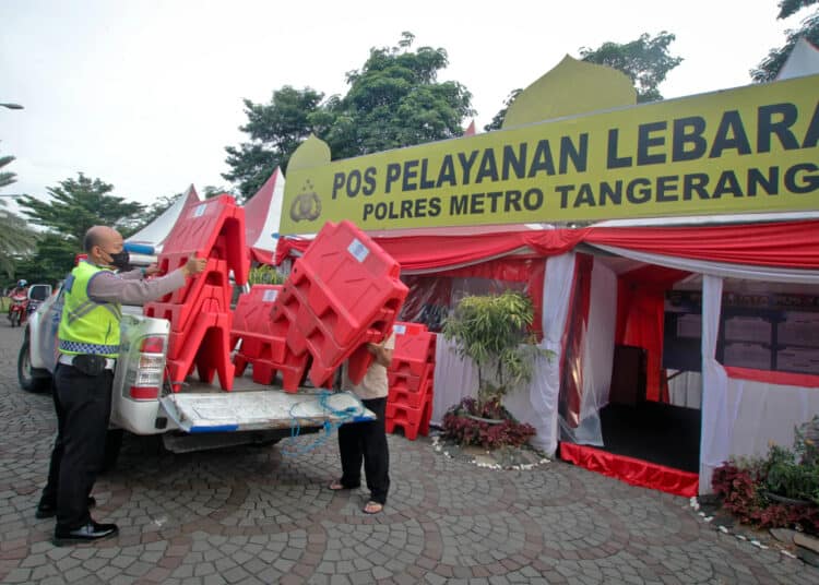 Foto Pos Pengamanan Lebaran 2022 di Jatiuwung Kota Tangerang