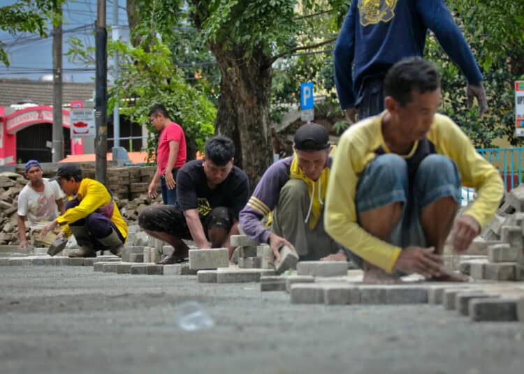 Foto Perbaikan GOR Dimyati Tangerang Usai Tergenang Banjir