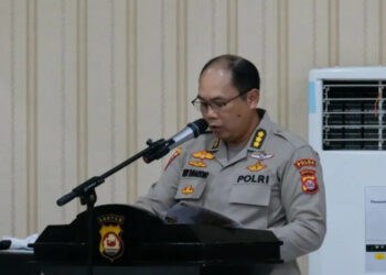 Karo Opa Polda Banten, Kombes Pol Dedy Suhartono, sampaikan laporan, Rabu (20/7/2022). (ISTIMEWA)