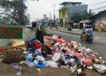 Timbulkan “Pemandangan” dan Bau Tak Sedap, Sampah di Jalan Maulana Hasanudin Cipondoh Dikeluhkan