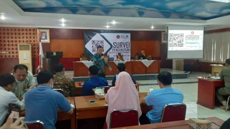 BNPT melakukan survei kesiapan aparatur, dalam menangkal paham radikal dan terorisme, Jumat (19/8/2022). (ISTIMEWA)