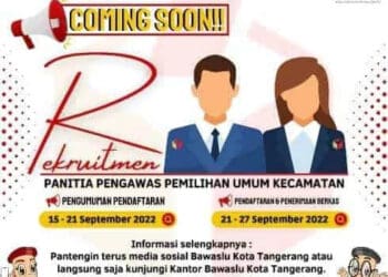 Bawaslu Kota Tangerang Bersiap Rekrut Panwascam, Ini Syarat dan Tahapannya