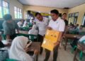 Para pelajar di SMPN 1 Kramatwatu, dikenalkan obat-obatan terlarang dan narkoba, Rabu (28/9/2022). (ISTIMEWA)
