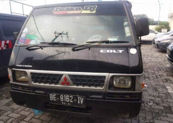 Satu unit mobil pickup, yang disita Polsek Cipocok Jaya, dari tangan pelaku diduga hasil pencurian. (ISTIMEWA)
