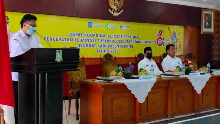 Rakor lintas sektoral, penanganan TBC dan HIV/AIDS di Kabupaten Serang, Rabu (12/10/2022). (ISTIMEWA)