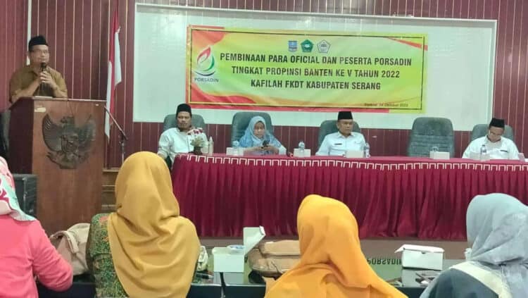 FKDT Kabupaten Serang, menggelar pembinaan para oficial dan peserta Porsadin tingkat Provinsi Banten. (ISTIMEWA)