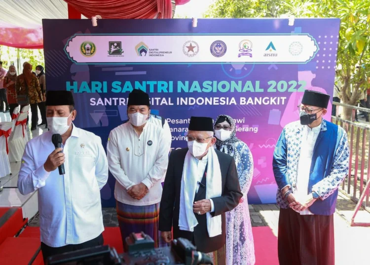 Peringati HSN di Tanara, Wapres Dorong Santri Indonesia Melek Digital